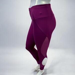 Lorna Jane Raspberry Running Pants with Cut-Out Details – Size Small